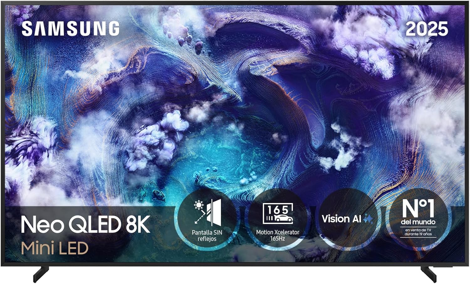 TV 65 Pulgadas Neo QLED QN900F 8K Mini LED Smart TV con Vision AI, Pantalla sin Reflejos con Glare Free y Motion Xcelerator 165Hz