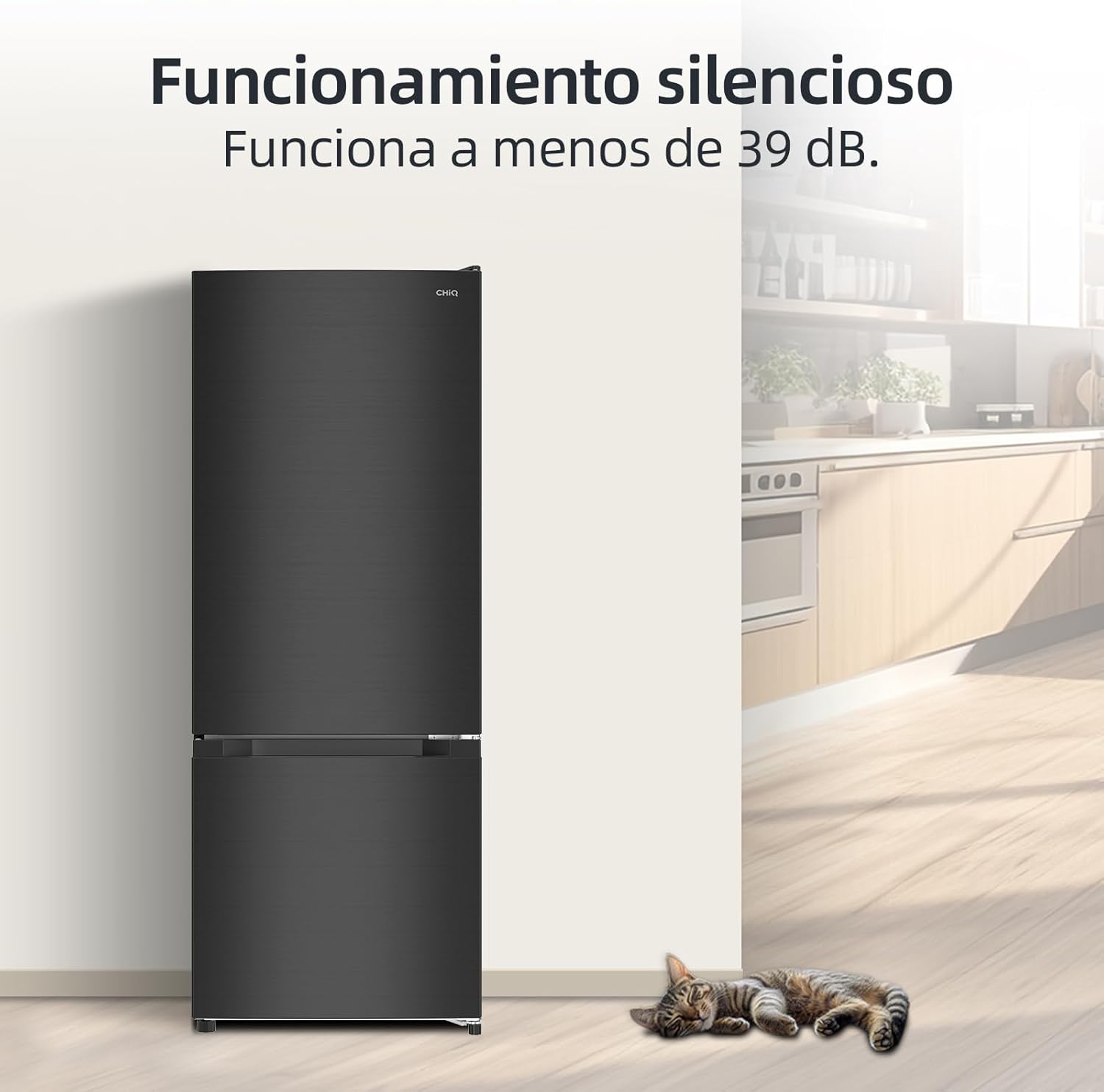 CHiQ Frigorífico FBM205L42 205 L, Low Frost, Clase Energética E, Silencioso de 39 dB, Puertas Reversibles