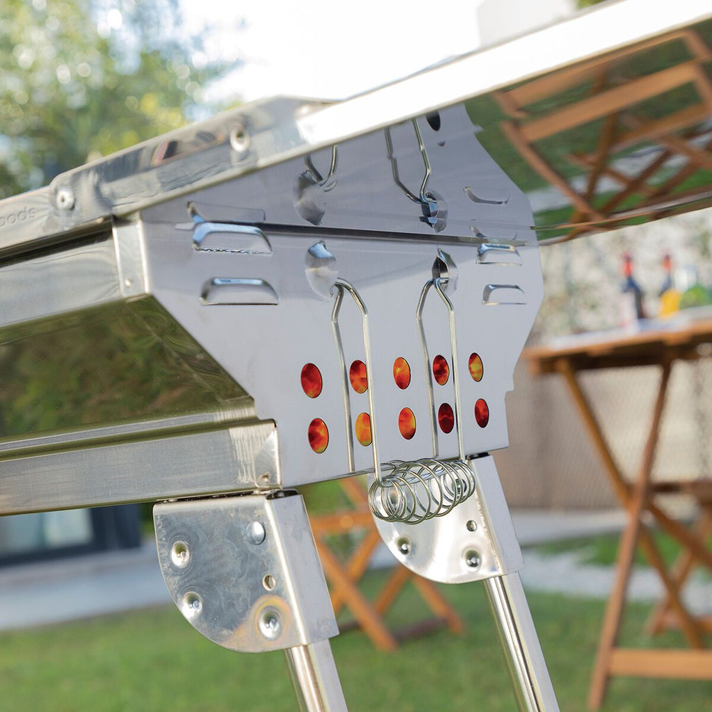 Barbacoa Plegable De Acero Inoxidable Para Carbón Innovagoods Acero Inoxidable Acero