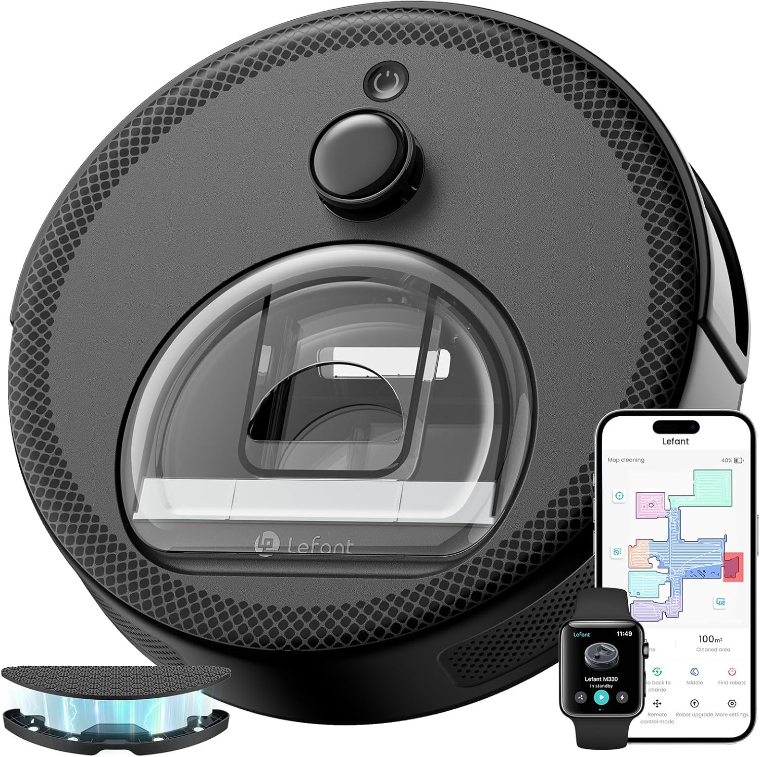 Lefant M330 Plus Robot Vacuum Cleaner and Floor Mop BN1