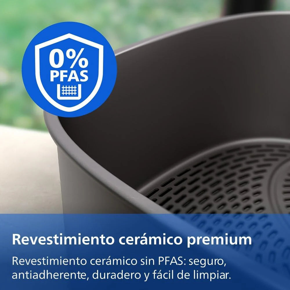 Philips Airfryer Series 4000 Double Vertical Basket 10L – RapidAir Technology, Sync, 2 Baskets at Once, 45% Less Space, PFAS Free Ceramic Coating, Viewing Windows (NA460/00)