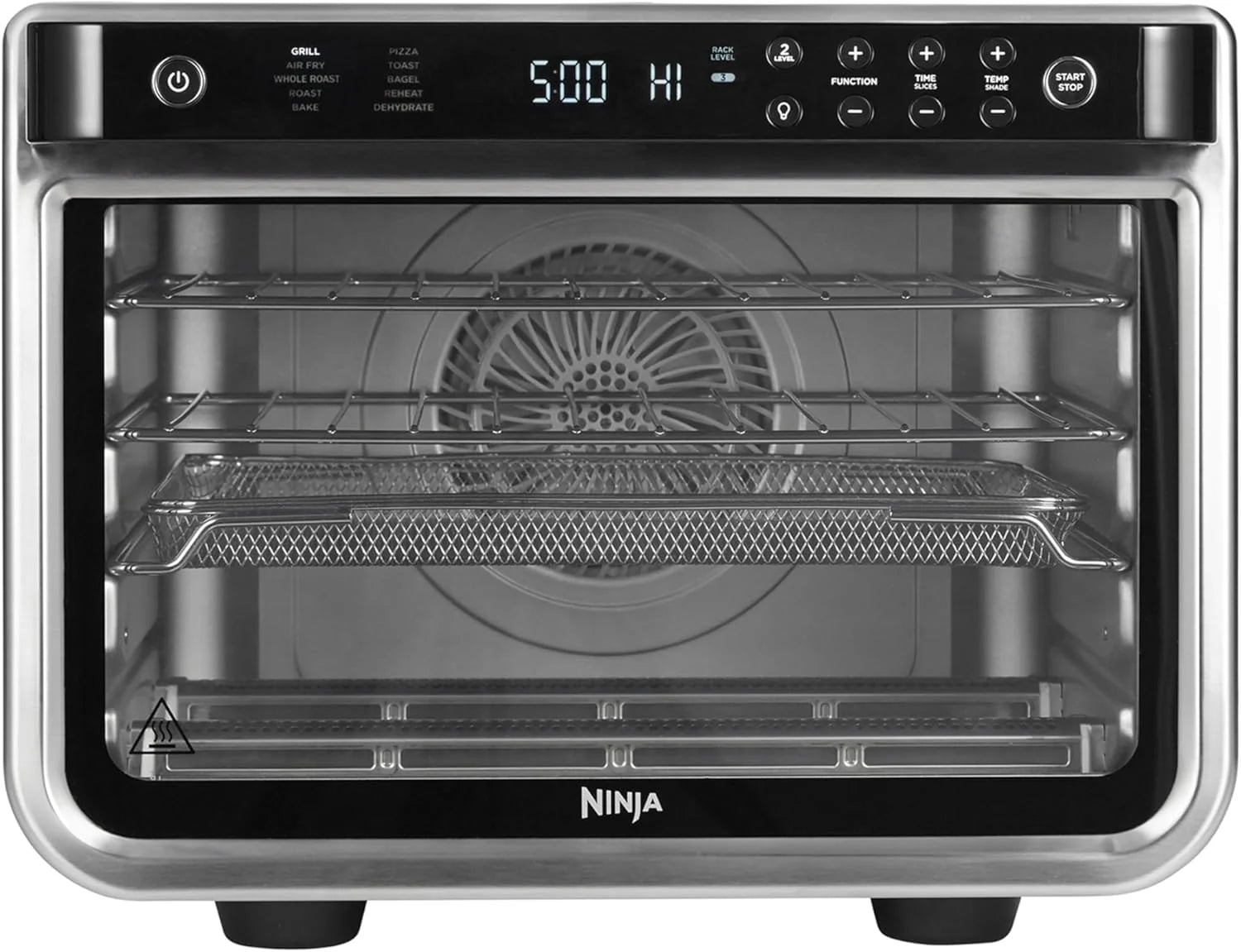 Ninja Foodi 10-in-1 Multifunction Oven, Portable Mini Oven for Countertops and Work Surfaces, 10 Cooking Functions, Air Fry, Roast, Grill, Bake and More, Silver and Black, DT200EU