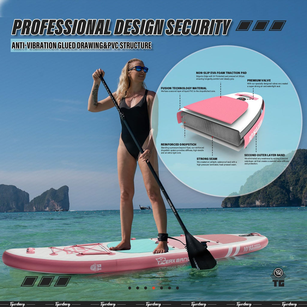 Tabla de surf de pie con remo, tabla de surf hinchable, colección Defender Pro