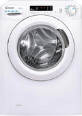 Candy Smart CS 14102DE/1-S, Washing Machine 10 kg, 1400 RPM, Digital Display and Control, NFC Technology, Voice Assistant, 15 Cycles, 5 Fast, Easy Ironing, Delay Start 24H, KG Detector, 81 DB, White