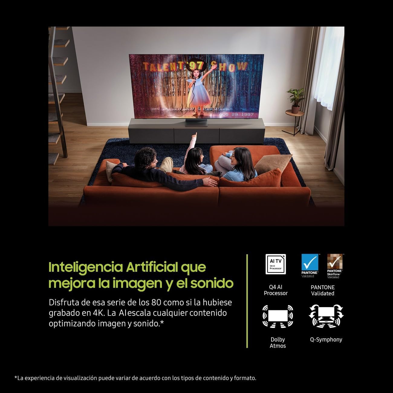 TV 43 Pulgadas QLED Q8F 4K Smart TV con Vision AI, 100% Volumen de Color con Quantum Dot, el auténtico Quantum Dot y Motion Xcelerator