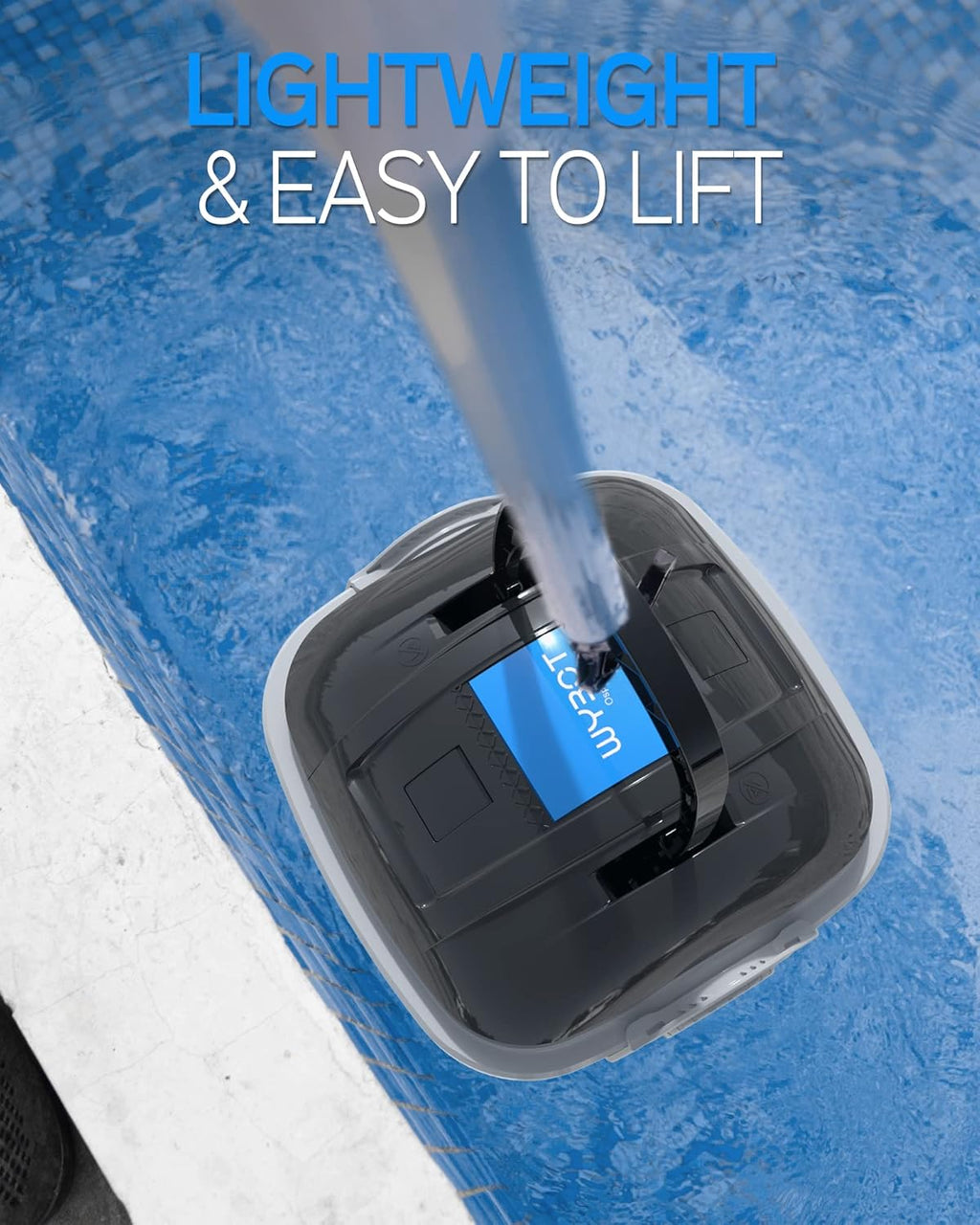 Robot Limpiafondos Piscina Electrico sin Cable para Aspirador Piscinas de hasta 80m², 100 Mins Doble Filtración y Estacionamiento Automático, Robot Limpiafondos Piscina con Motores de Doble Tracción