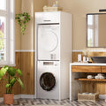 MSFE Armario para Secadora y Lavadora,Mueble Lavadora con Espacio de Almacenamiento,Estantería Organizador de Baño,Estantería para Cuarto de Baño,200 * 65 * 65 CM,Enviado en 2 Paquetes