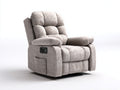 Sillones reclinables tela 92x98x105 cm beige para salón - diseño moderno