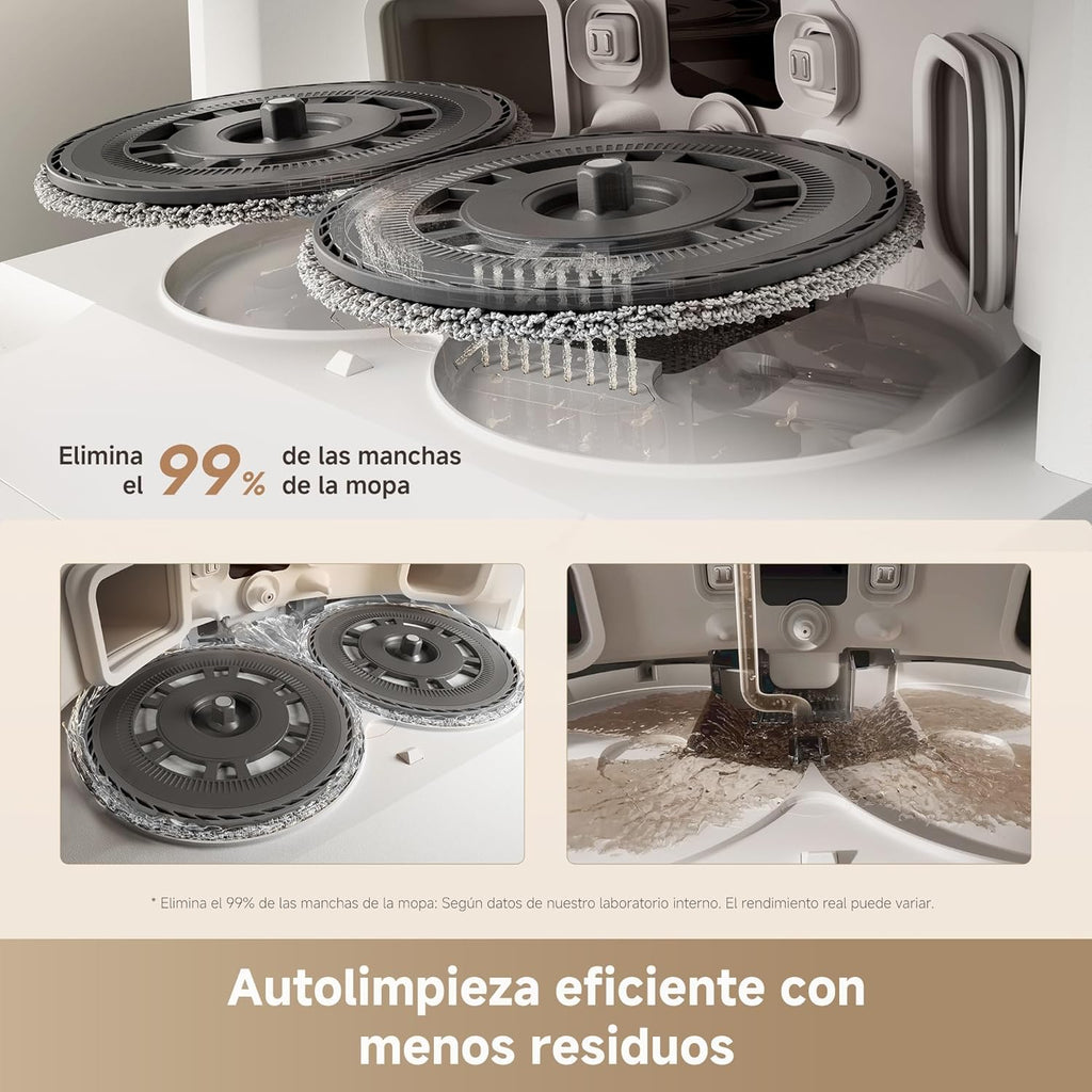 DREAME L10s Ultra Gen 3 Kit Robot Aspirador y Friegasuelos, Succión de 25.000Pa, Cepillo Lateral y Mopa Extensible, AceClean DryBoard y Autolimpieza Automática de Mopa, Secado con Aire Caliente