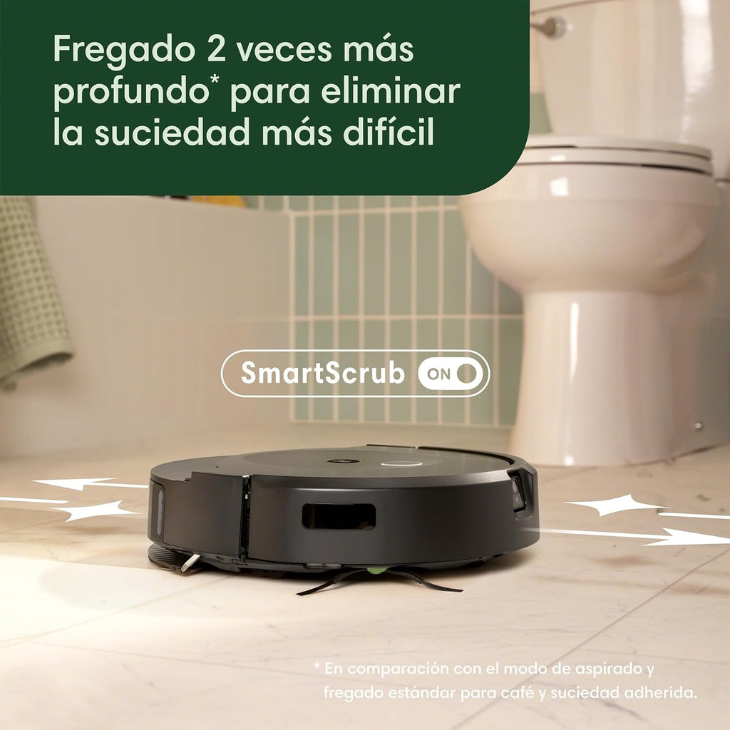 iRobot Roomba Combo 10 MAX + Base AutoWash, Robot Aspirador y friegasuelos, Multifuncional autolimpiable, rellena el depósito Agua, Lava&Seca mopa, autovaciado, mopa retráctil, Evita obstáculos, App