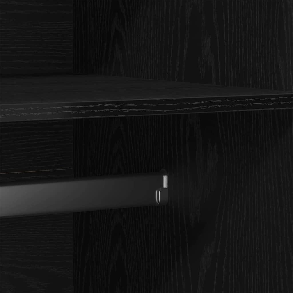 vidaXL Armario Roble Negro 90 x 52 x 200 cm Madera contrachapada, Almacenaje Moderno para Sala, Armario Rectangular, Organizador eficiente, solución Chic y ahorradora de Espacio