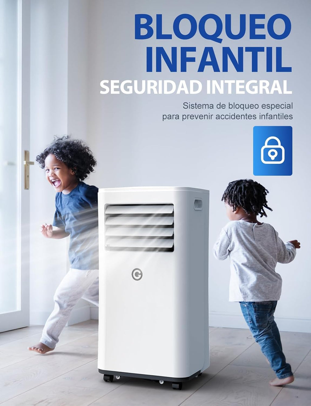 Aire Acondicionado Portátil 9000 BTU, 4 en 1