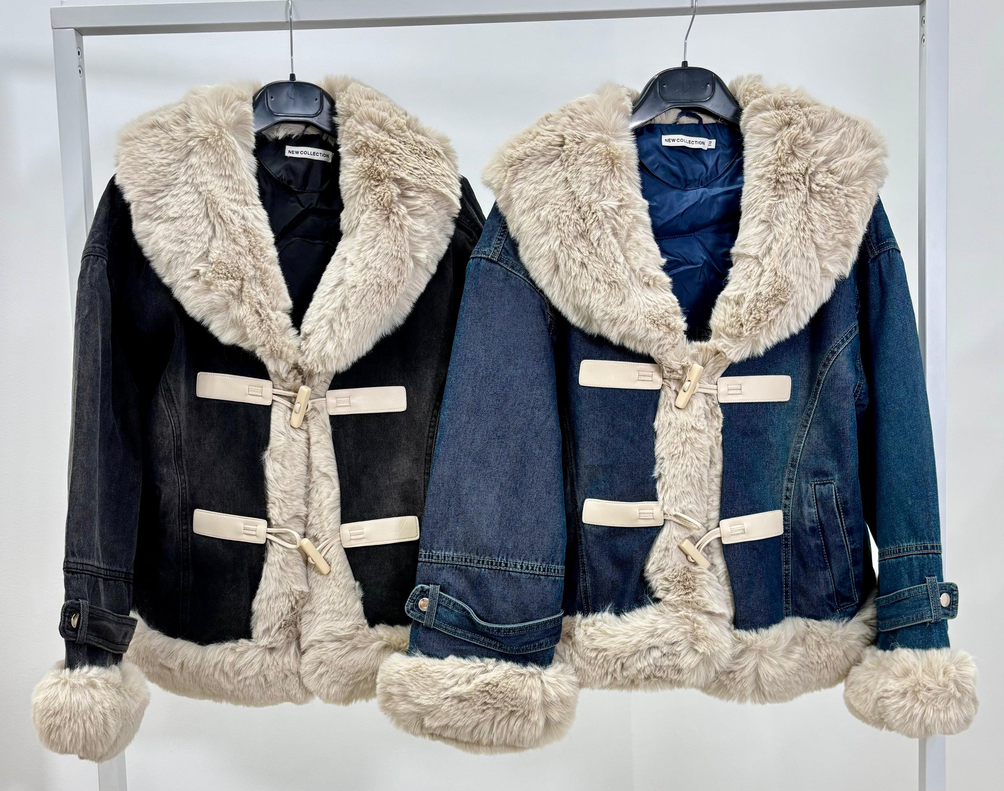 CHAQUETA DENIM + PELO
