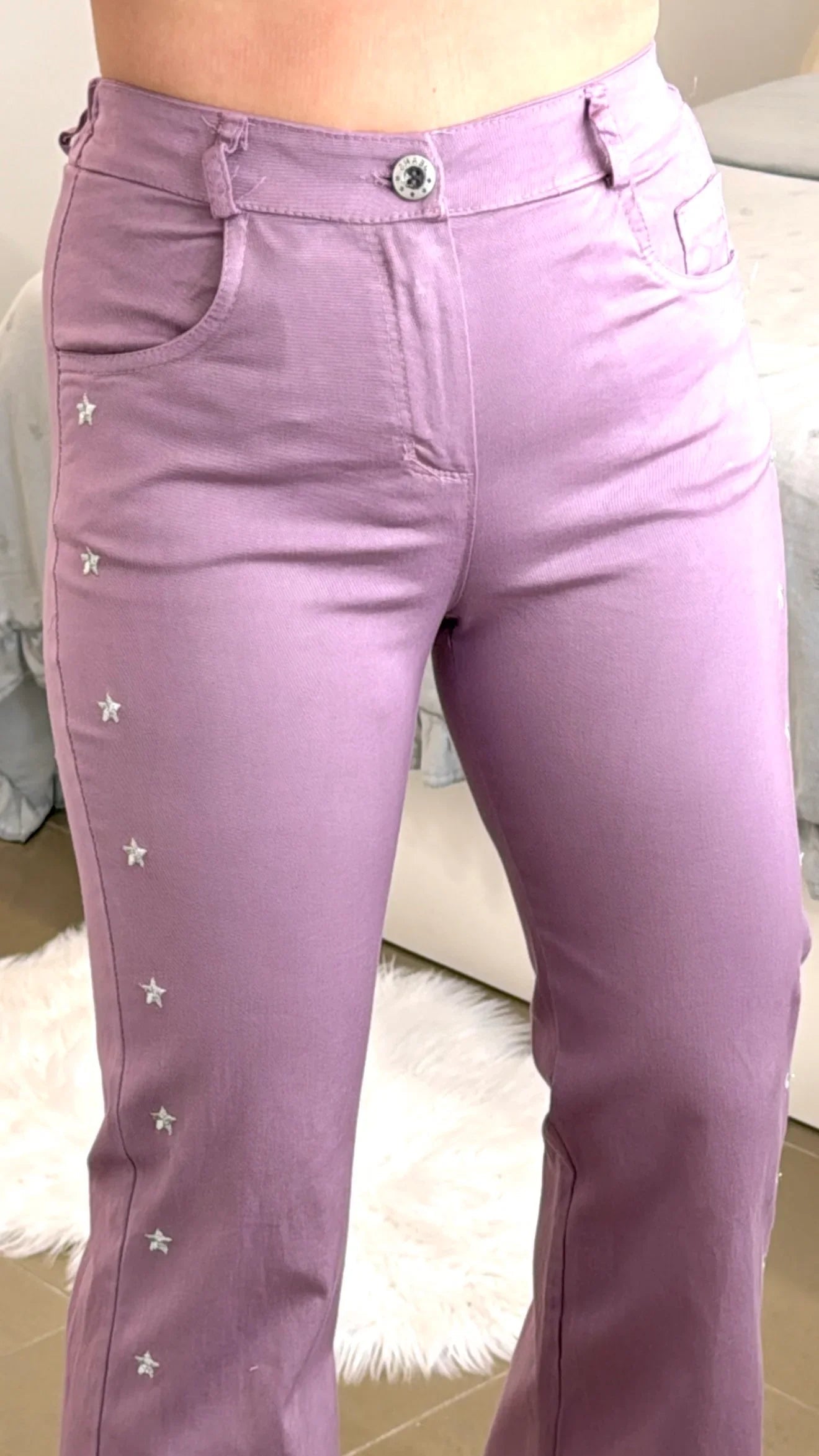 PANTAL¨®N ESTRELLAS MORADO