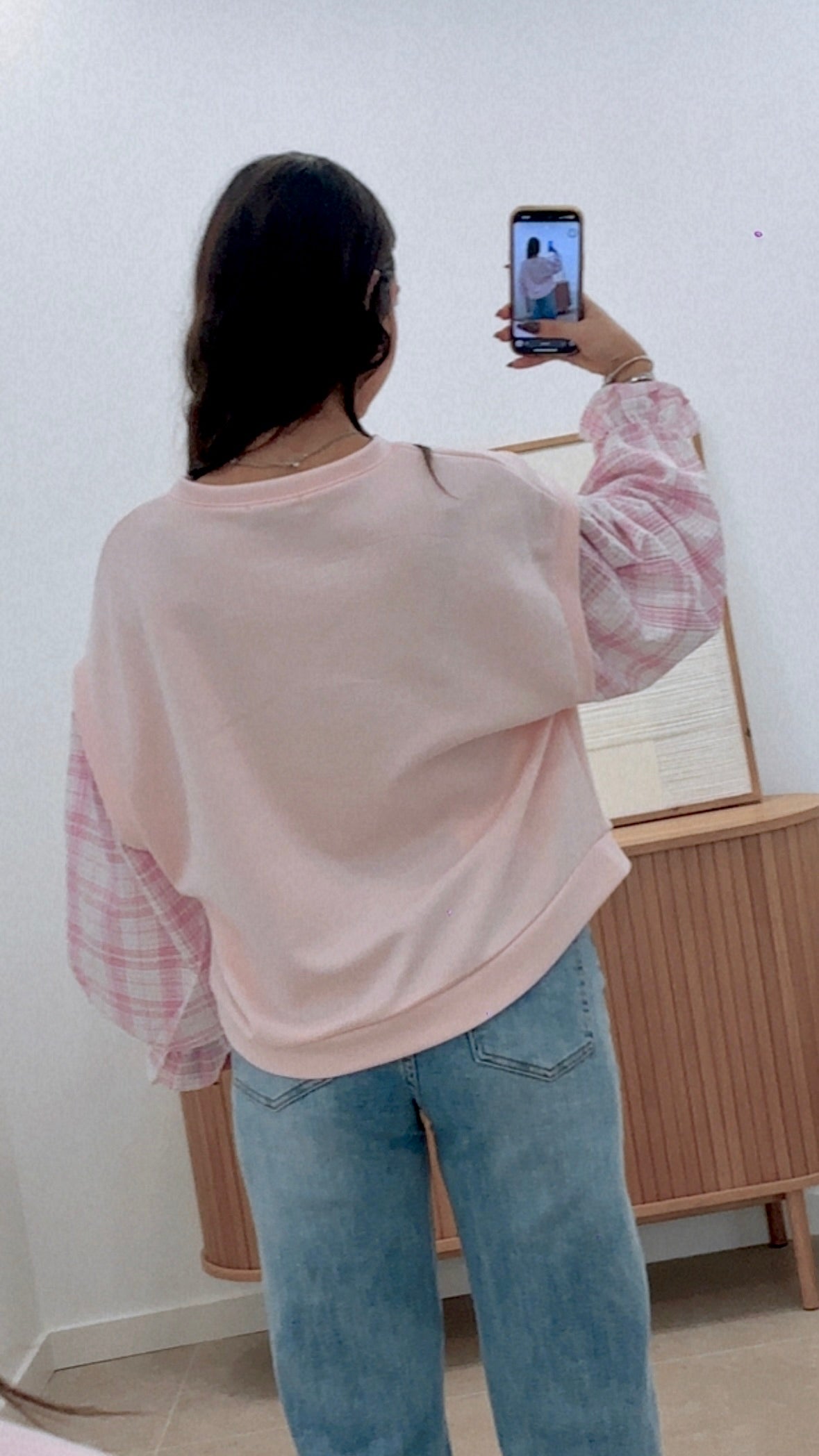 SUDADERA MANGA VICHY