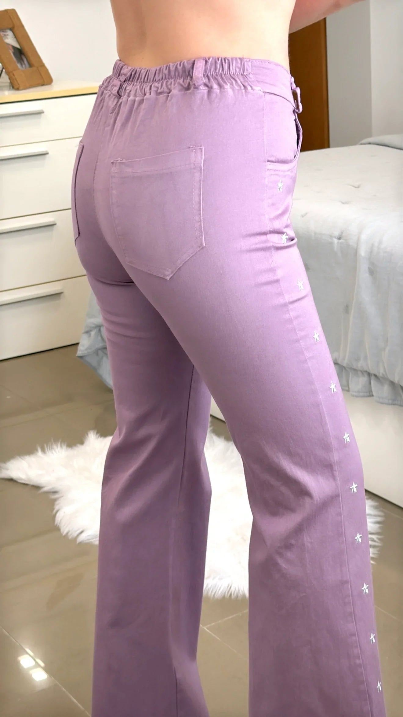 PANTAL¨®N ESTRELLAS MORADO