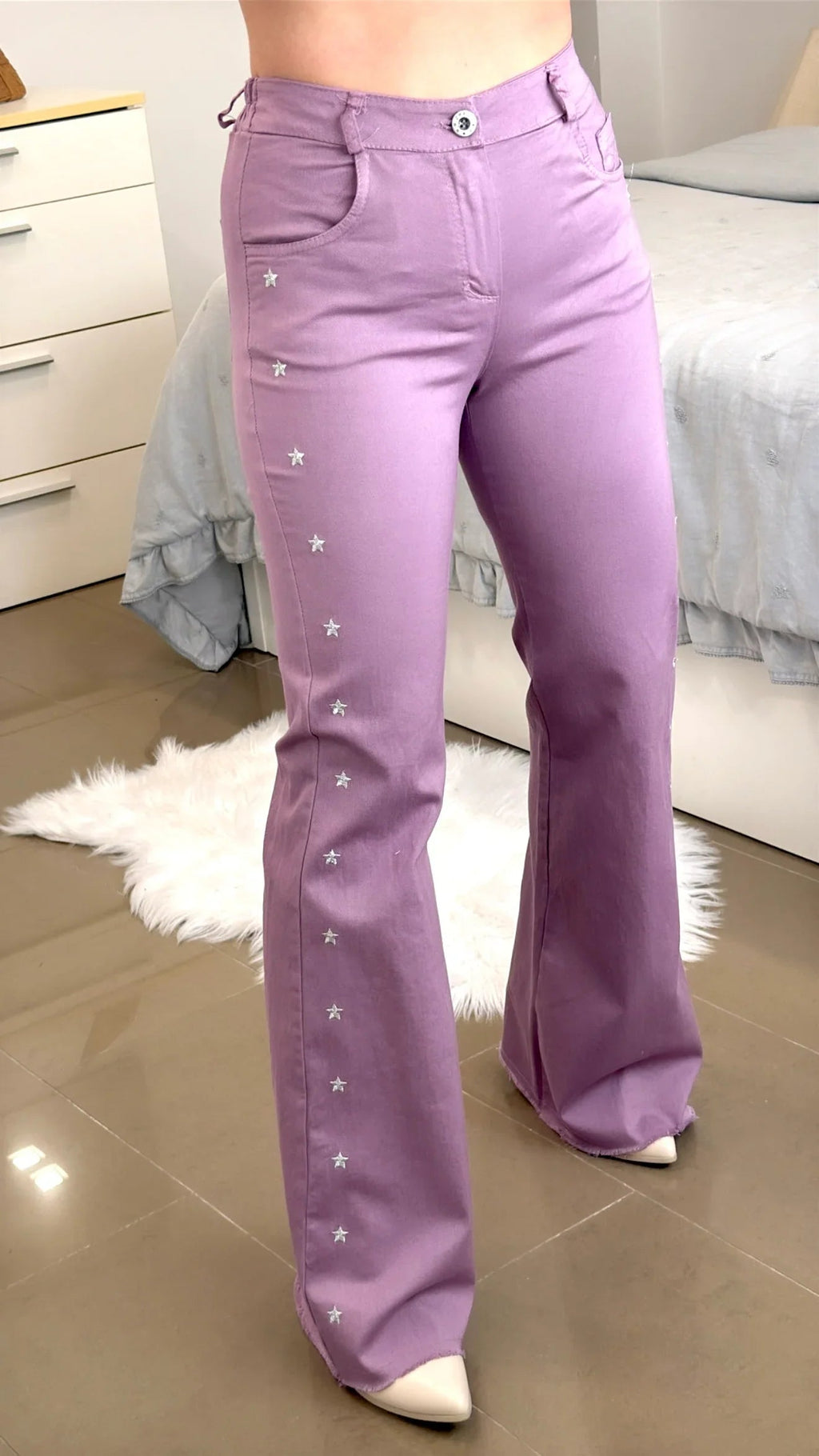 PANTAL¨®N ESTRELLAS MORADO
