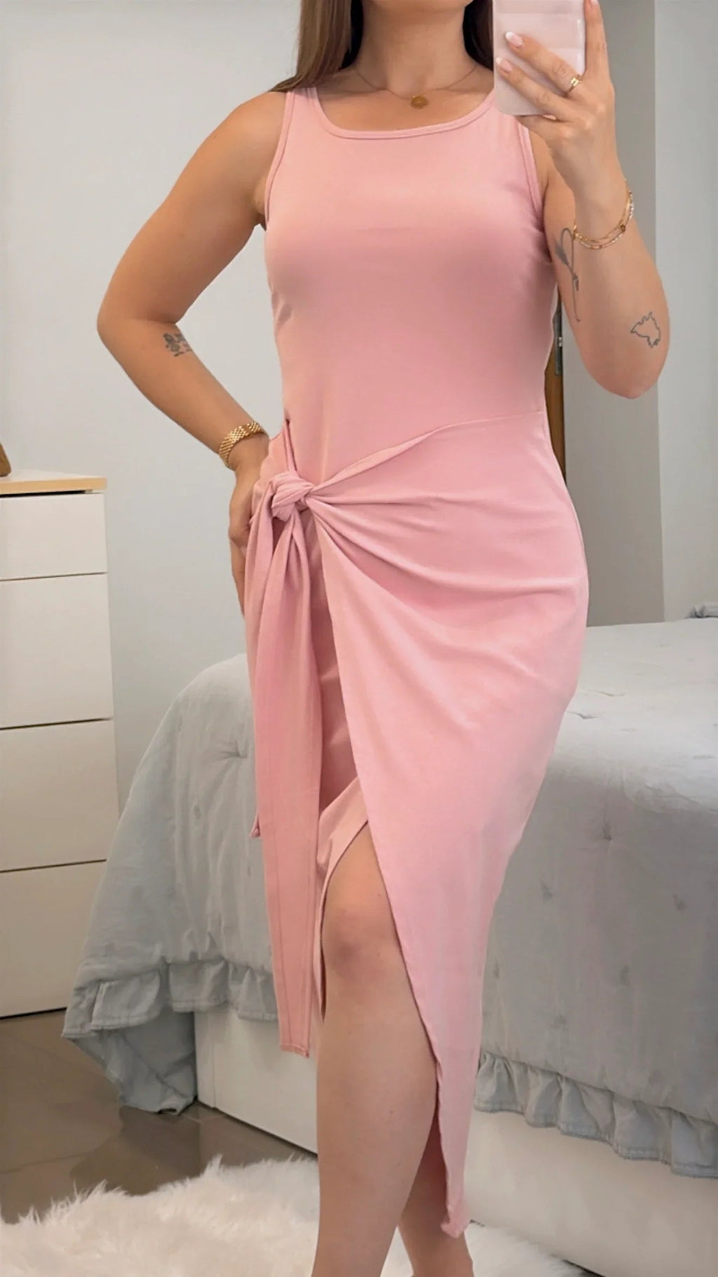 VESTIDO NUDO TIRANTES