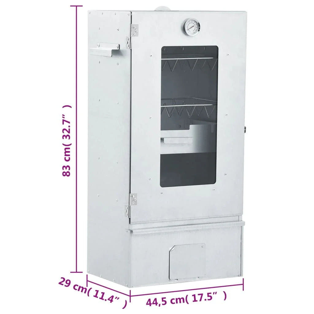 Horno Ahumador Barbacoa 1 Kg De Virutas De Madera 44,5x29x83 Cm Vidaxl