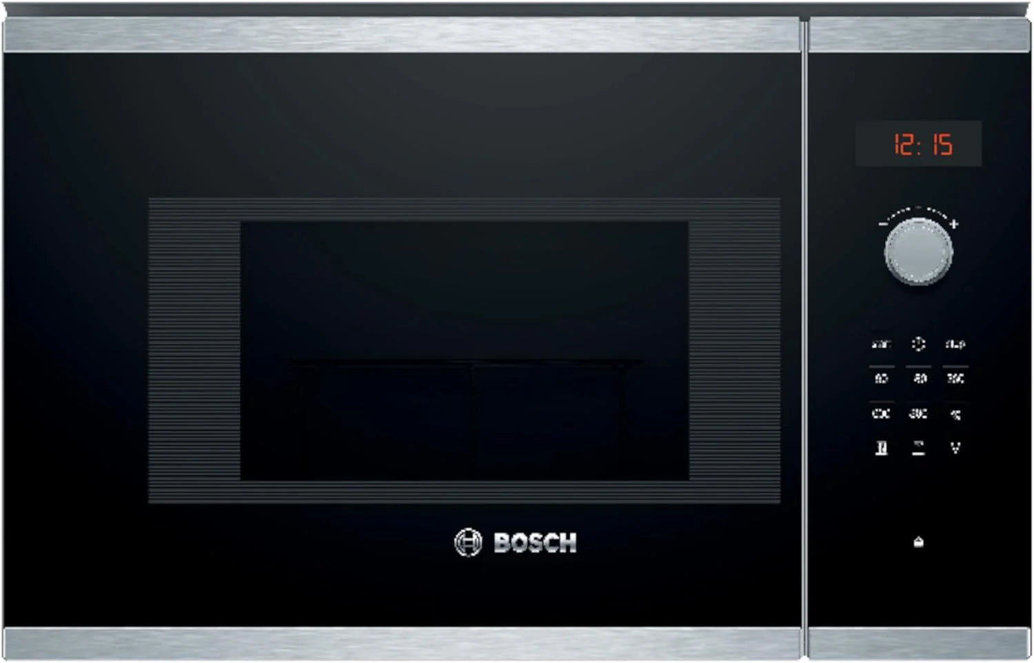 Bosch - Integrated Microwave, 800 W, 20 liters, Series 4, Grill, Black/Inox, BEL523MS0