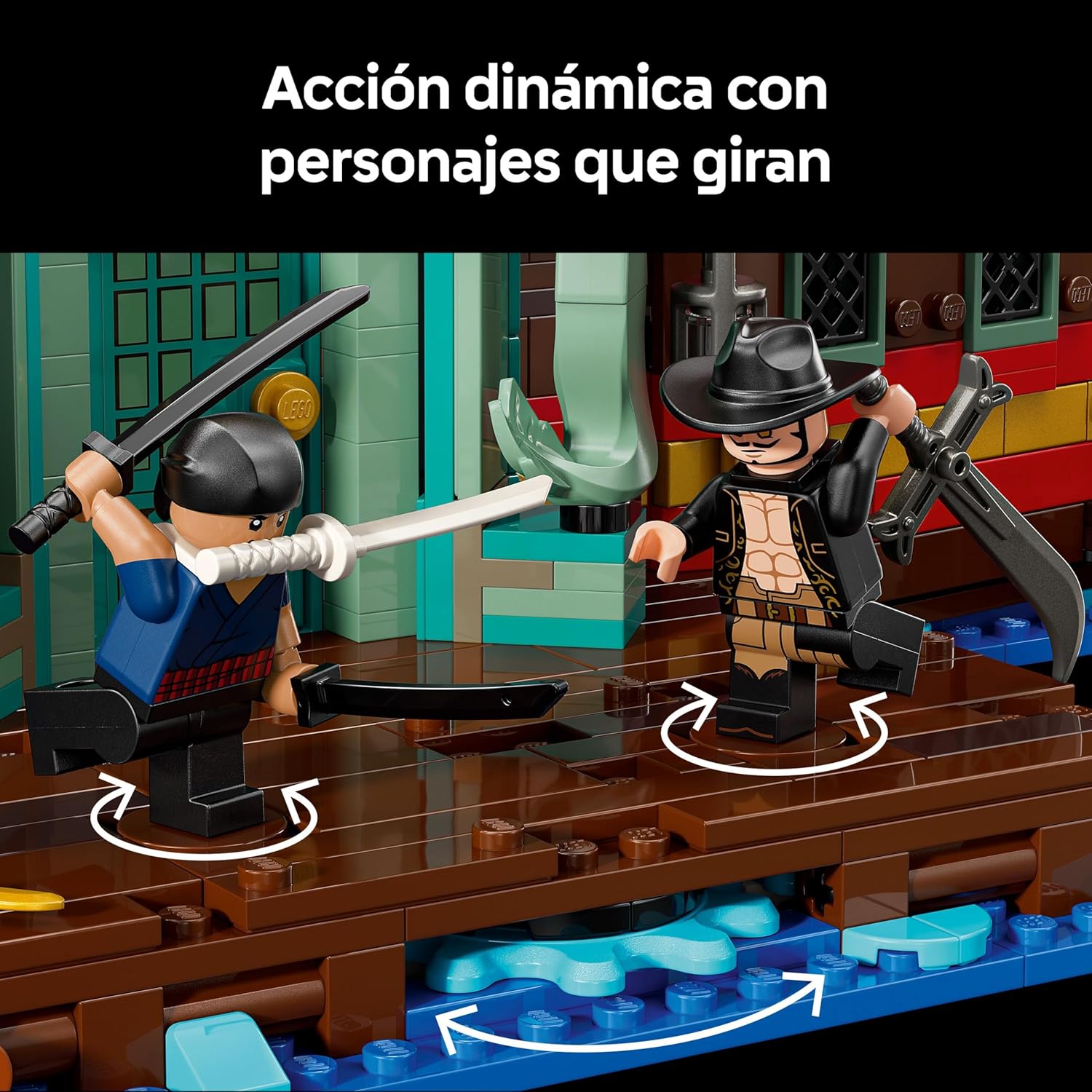 One Piece Restaurante Flotante Baratie - Maqueta de Barco para Adultos - Decoración Anime con Interior Detallado y 10 Minifiguras Inc. Luffy, Nami y Sanji - Regalo para Fans 75640