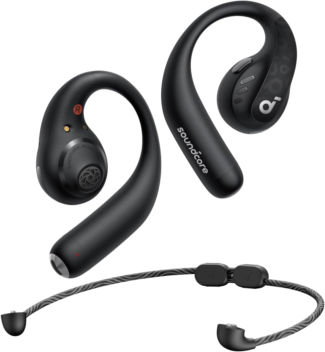 Słuchawki Soundcore by Anker AeroFit Pro o otwartej konstrukcji, ultrakomfortowe, bezpieczna i ergonomiczna konstrukacja, szczegółowy