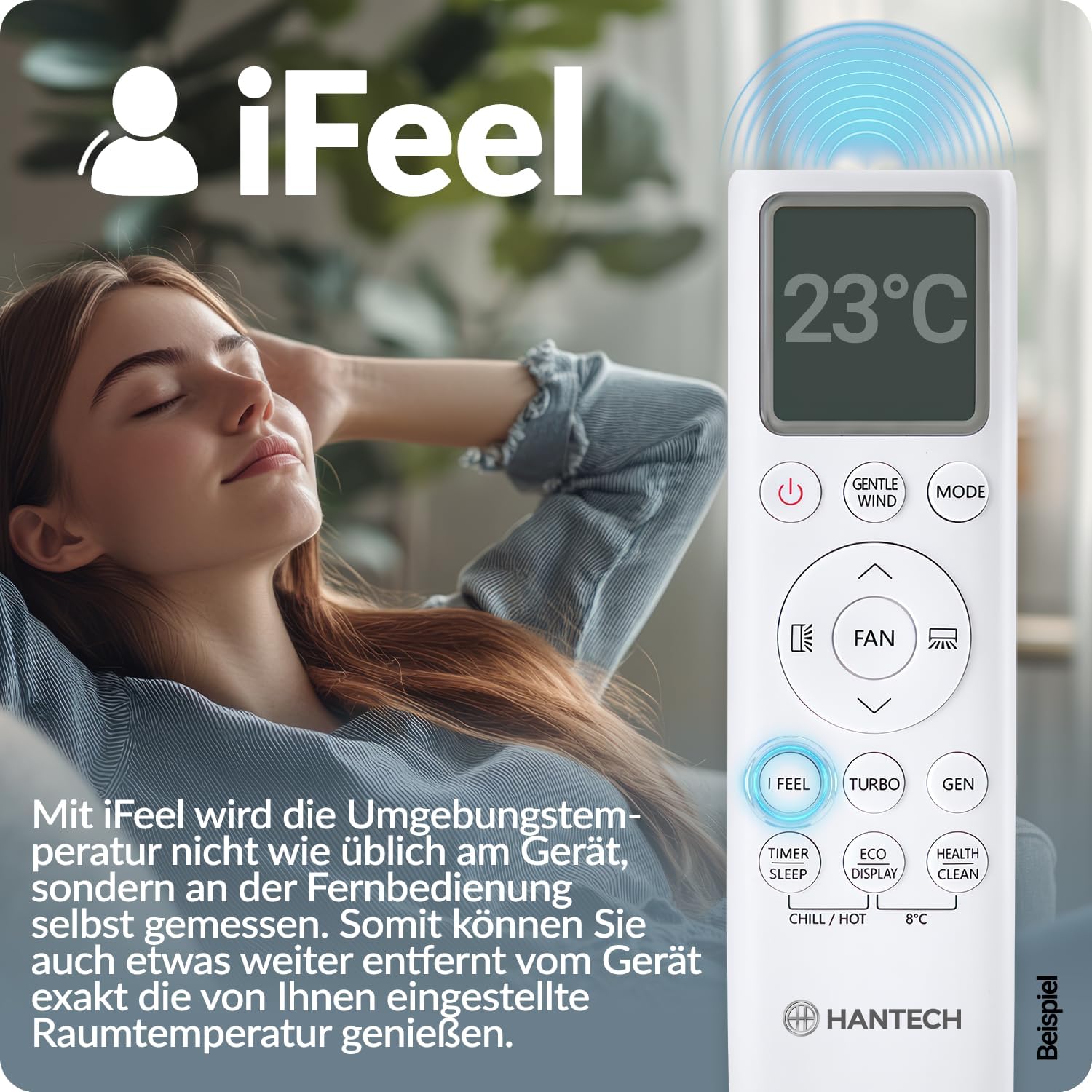 HANTECH Split aire acondicionado 12000 BTU H-PRO función de calefacción y refrigeración, filtro de aire, WIFI, material de montaje