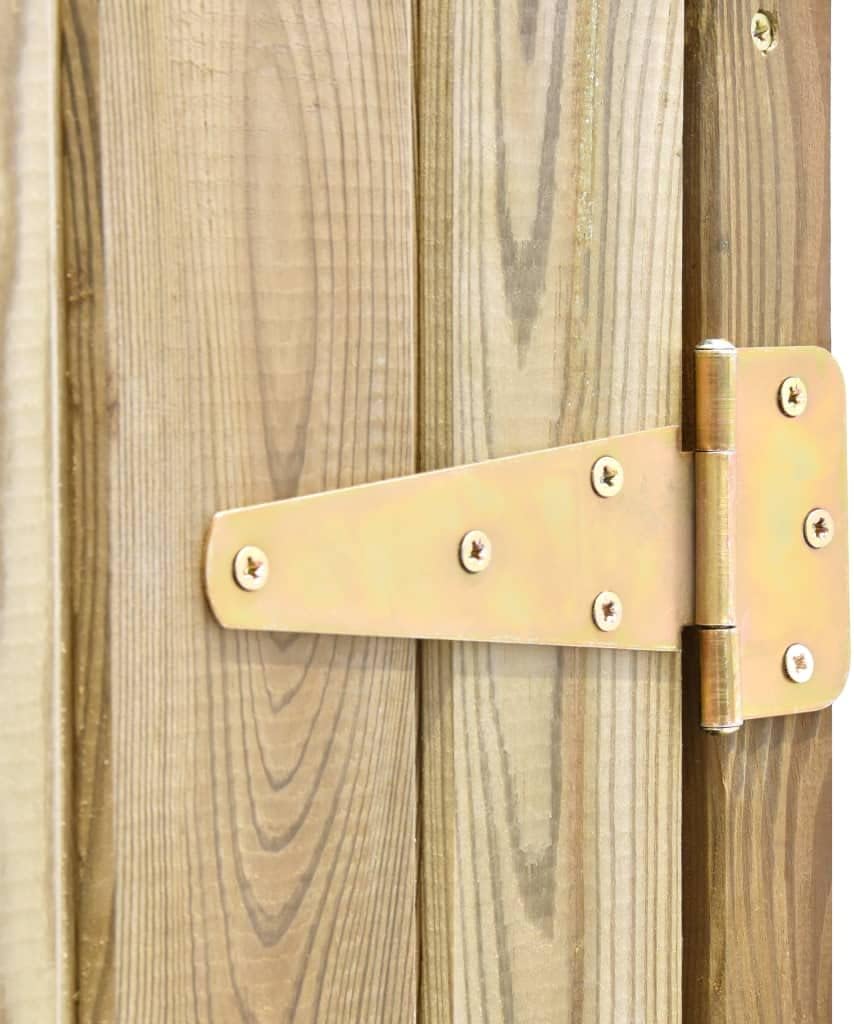Tidyard Caseta Herramientas Jardín 4 Estantes de Apoyo Gabinete Caseta Herramientas Cobertizo Armario Exterior Madera Jardín Pino Impregnada 123 x 50 x 171 cm