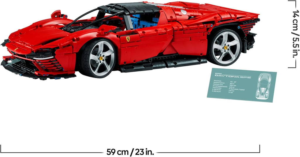 Technic Ferrari Daytona SP3, Maqueta de Súper Coche Rojo para Construir, Escala 1:8, Regalo Coleccionable para Hombres y Mujeres, Ultimate Car Concept 42143