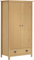 vidaXL Armario de 2 Puertas Muebles para Ropa Roperos Guardarropas de Dormitorio Organizador Colgar Almacenamiento 89x50x170 cm Blanco Madera Pino