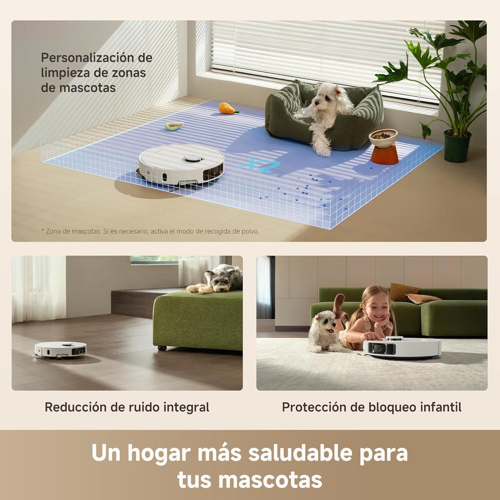 DREAME L10s Ultra Gen 3 Kit Robot Aspirador y Friegasuelos, Succión de 25.000Pa, Cepillo Lateral y Mopa Extensible, AceClean DryBoard y Autolimpieza Automática de Mopa, Secado con Aire Caliente