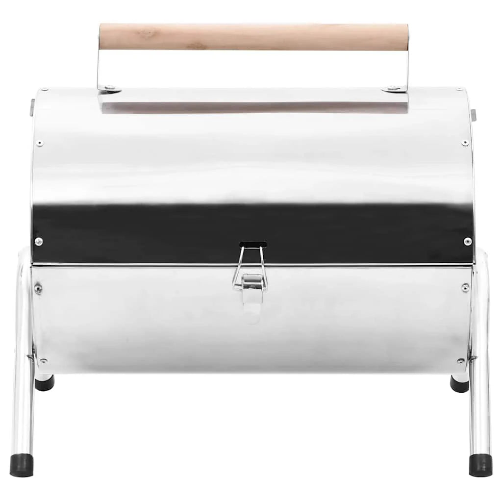 Barbacoa De Carbón De Sobremesa Acero Inoxidable Doble Parrilla Vidaxl