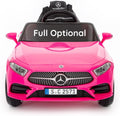 BabyCar Mercedes CLS 350 AMG | Coche Electrico para Niños 12V con 2 Motores 25W | Carro Electrico Infantil con Mando Parental, Asiento de Piel, Puertas Abatibles, MP3/USB | Mercedes Oficial | Rosa