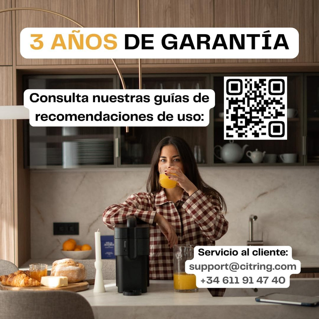 One exprimidor de naranjas electrico automatico | Tu zumo listo en menos de un minuto con solo pulsar un botón - orange juicer machine hecha en España | Más Rápida. Más Limpia. Mejor (NEGRO)