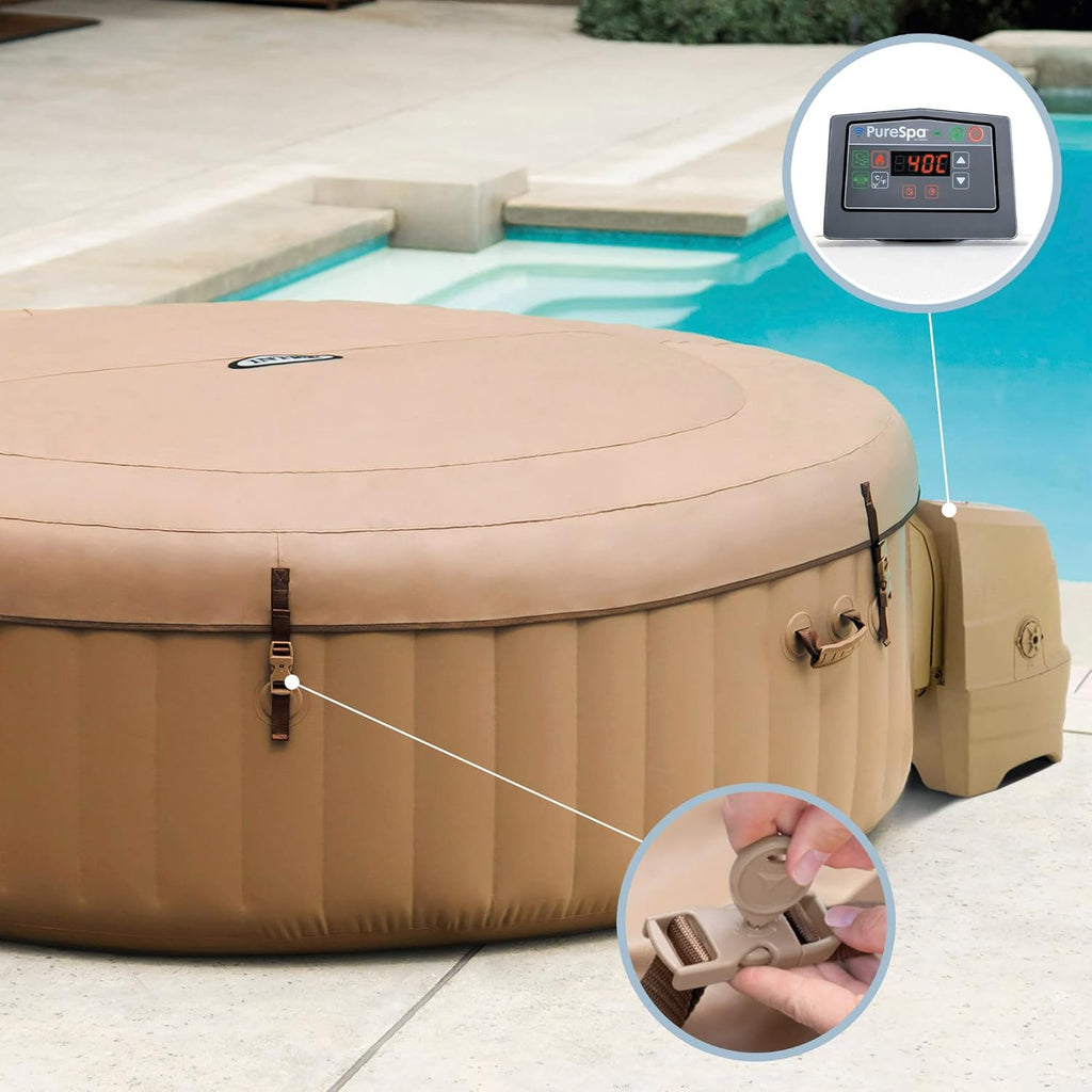 Intex 28426EX SPA Hinchable, Beige, 4 Personas