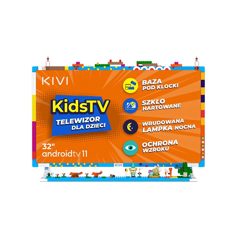 Telewizor dla dzieci 32” KIVI KidsTV, LED, Full HD, niebieski