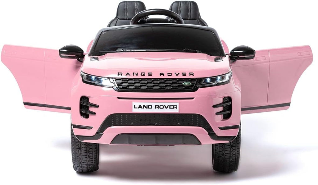 Coche eléctrico Infantil Rosa Land Rover Evoque 12V con Pantalla MP4, Mando a Distancia y Ruedas de Goma EVA