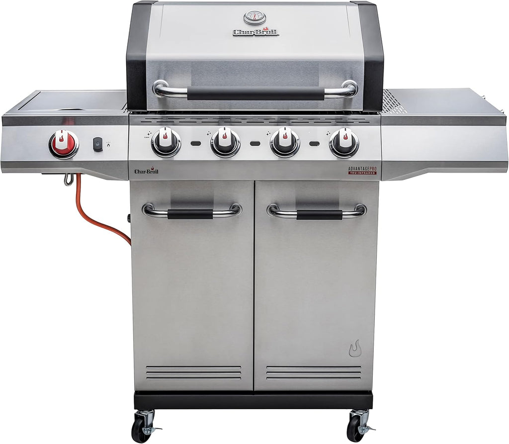 Char-Broil Barbacoa de Gas Advantage PRO S 4 - Barbacoa a gas con 4 quemadores y TRU-Infrared Technology, quemador de alto rendimiento de 900 °C, rejillas de hierro fundido