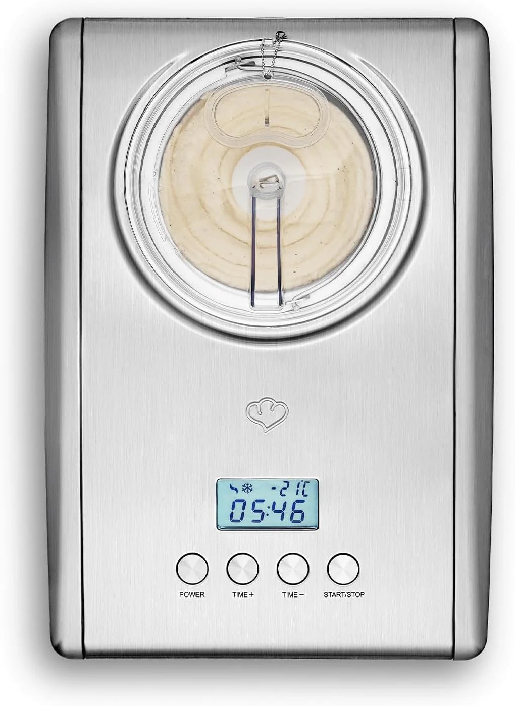 SPRINGLANE Homemade Ice Cream Maker EMMA, Ice Cream Maker, Fridge with Compressor 1.5L, Removable Container and LCD Display + Recipe Book
