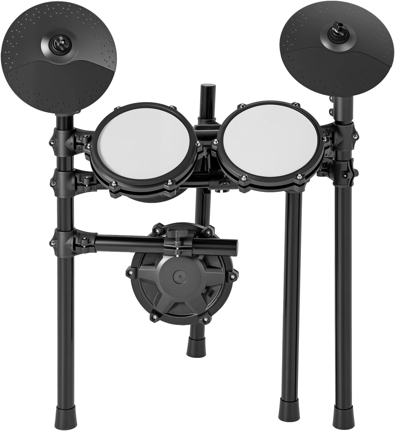 COSTWAY Batería Eléctrica, Kit de Batería Plegable con Pads de Malla Silenciosos, Platillo, 225 Sonidos y 30 Demos, Metrónomo y USB Midi, Bombo, 2 Baquetas, Taburete Ajustable, para Adultos y Niños