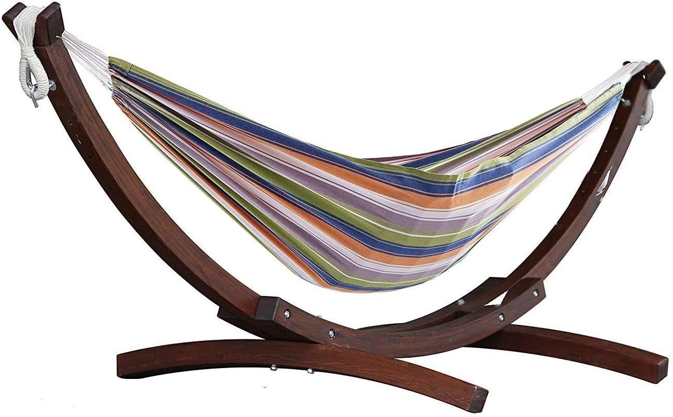 Vivere Hamak, Brązowy/Biały, 254 x 117 x 104 cm