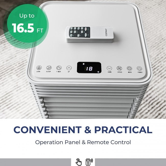 Aire Acondicionado Portátil 3 en 1 de 8000 BTU con Deshumidificador y Modo Ventilador