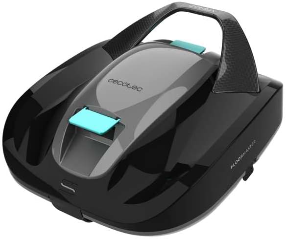 Cecotec Robot Limpiafondos Piscina sin Cable Conga Pooldroid 2000 FloorMaster. Autonomía 100mins, Piscina sin Pendientes, hasta 80m2, Profundidad Máxima 2,5m, Capacidad 2,5L, Filtro Alta Eficiencia