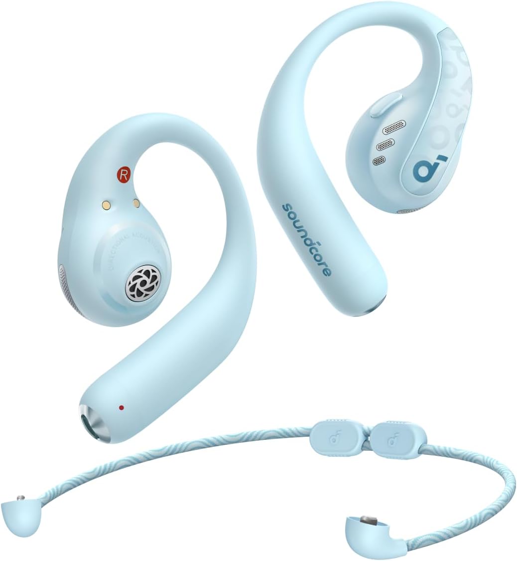 Słuchawki Soundcore by Anker AeroFit Pro o otwartej konstrukcji, ultrakomfortowe, bezpieczna i ergonomiczna konstrukacja, szczegółowy