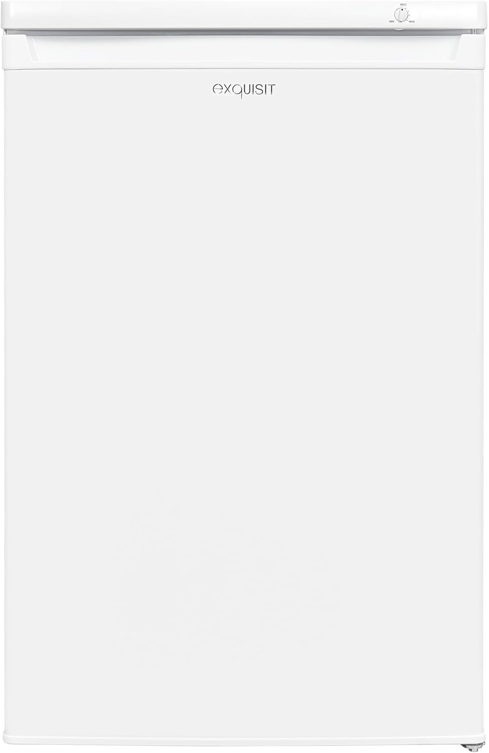 Exquisit® Congelador Table Top 91L, Color Blanco, Clase E, Congelador 4 Estrellas, 4 Cajones Transparentes, Puerta Reversible, Control de Temperatura, Medidas (85,5 x 55,0 x 58,0 cm)