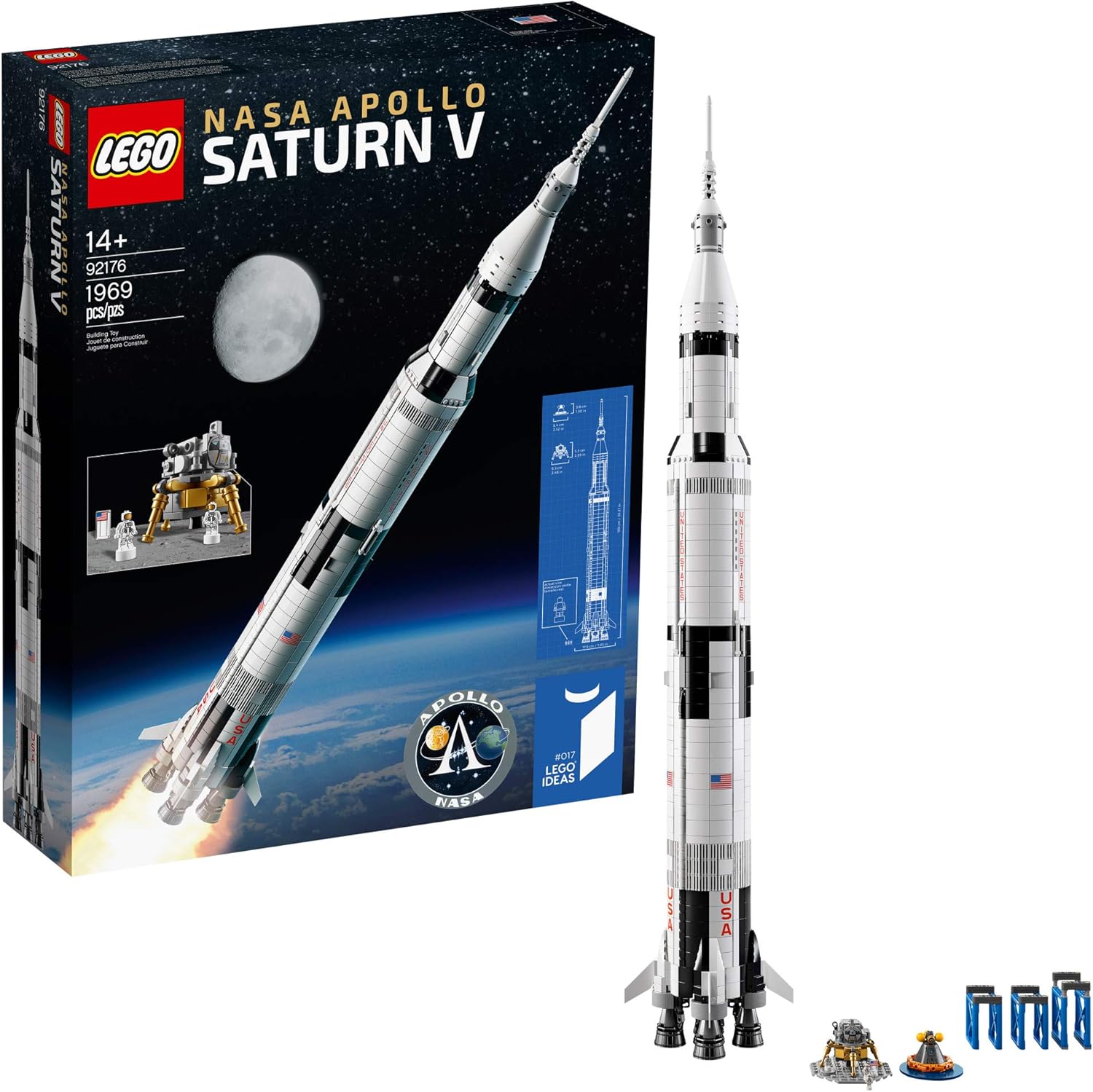 Ideas NASA Apollo Saturn V 21309 Building Kit (1969 Piece)