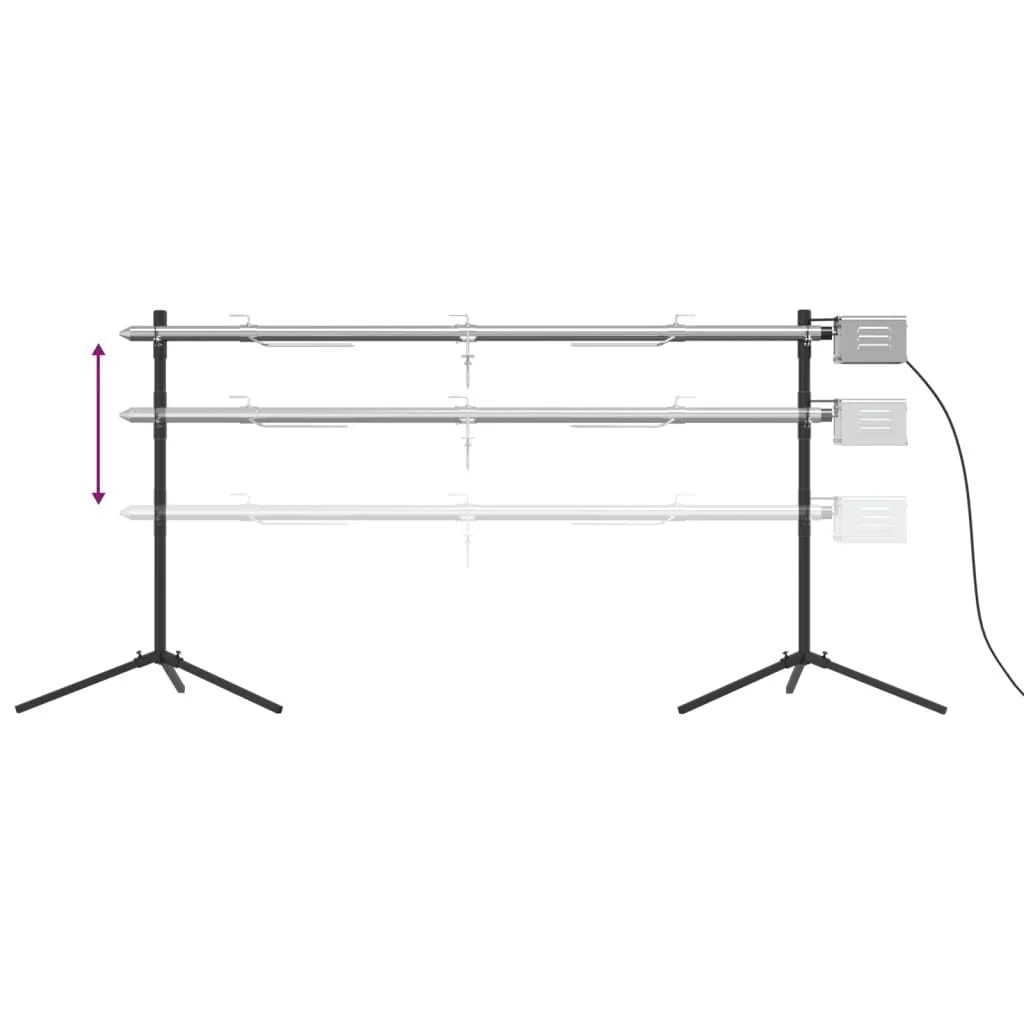 Barbacoa Automática Con Motor Acero Inoxidable 150x46,5x82,5 Cm Vidaxl