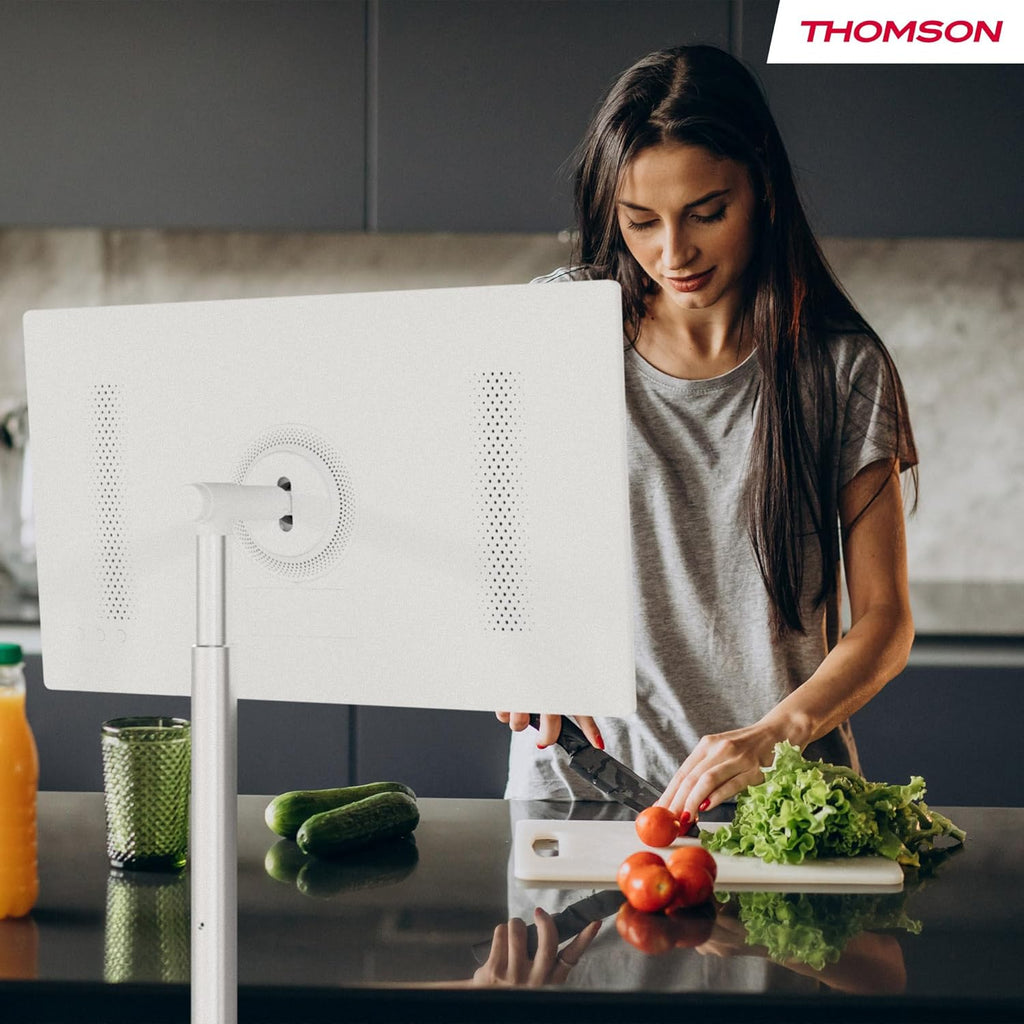 THOMSON 32 Pulgadas (81 cm) Go TV, Televisor Android Portátil – HD Ready (1366x768), Control por Voz, Bluetooth 5.1, Wi-Fi, Función de Punto de Acceso, hasta 4 Horas de Autonomía - 32HA4M44