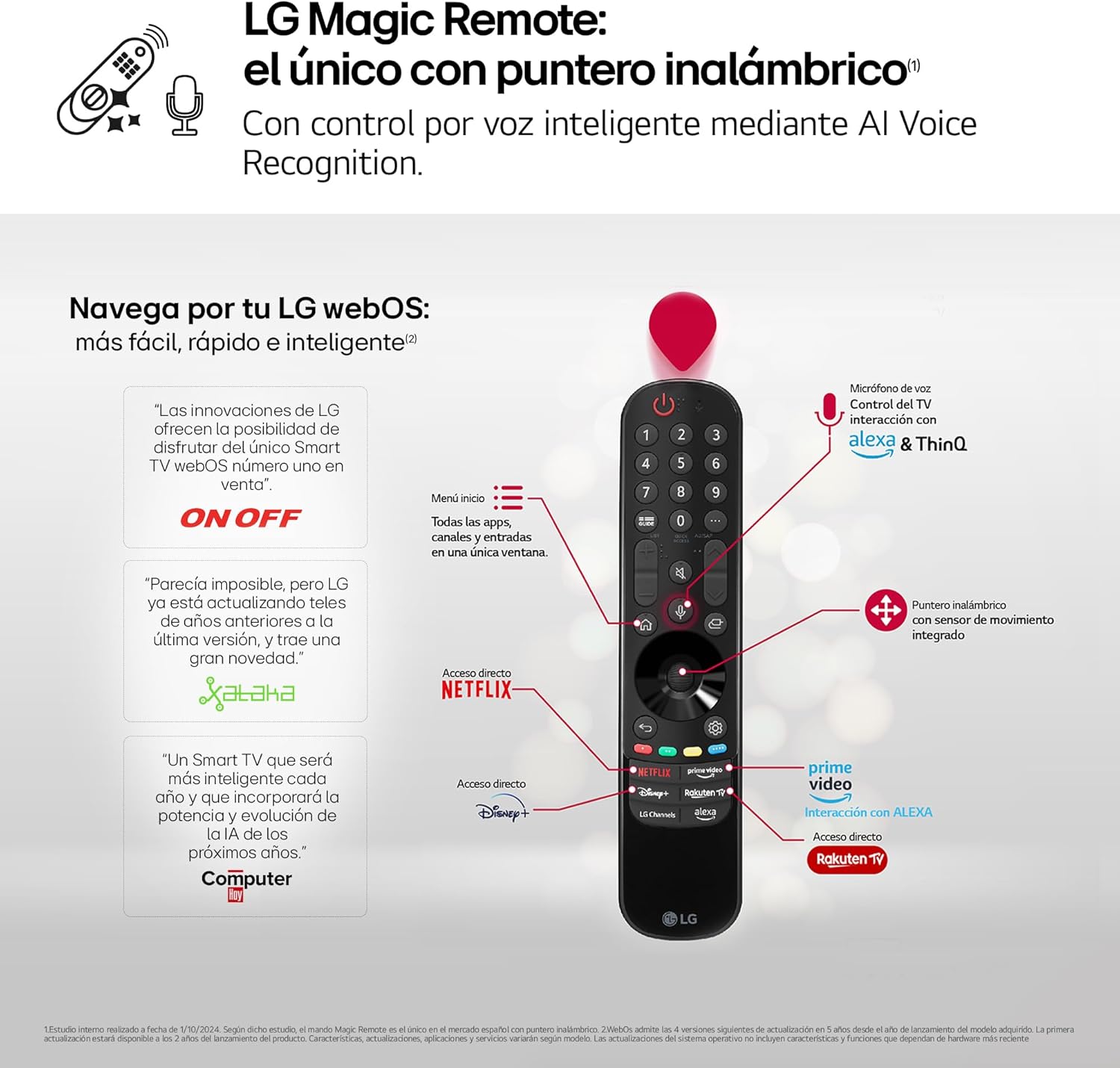 65UT73006LA 65 ",UHD 4K, Serie UT73, Smart TV, WebOS24, Procesador a5, HDR10, Dolby Digital Plus, SmartTV, 3840x2160, Negro