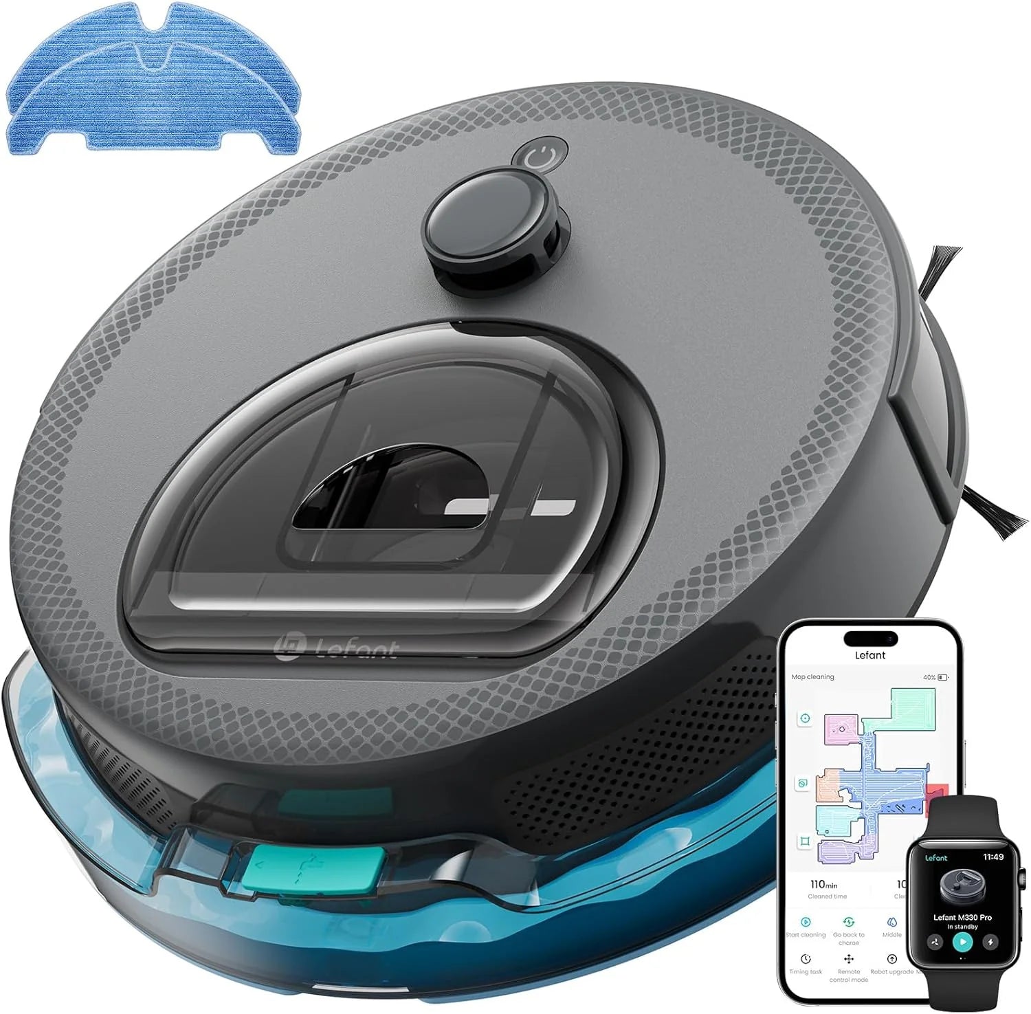 Lefant M330 Plus Robot Vacuum Cleaner and Floor Mop BN1
